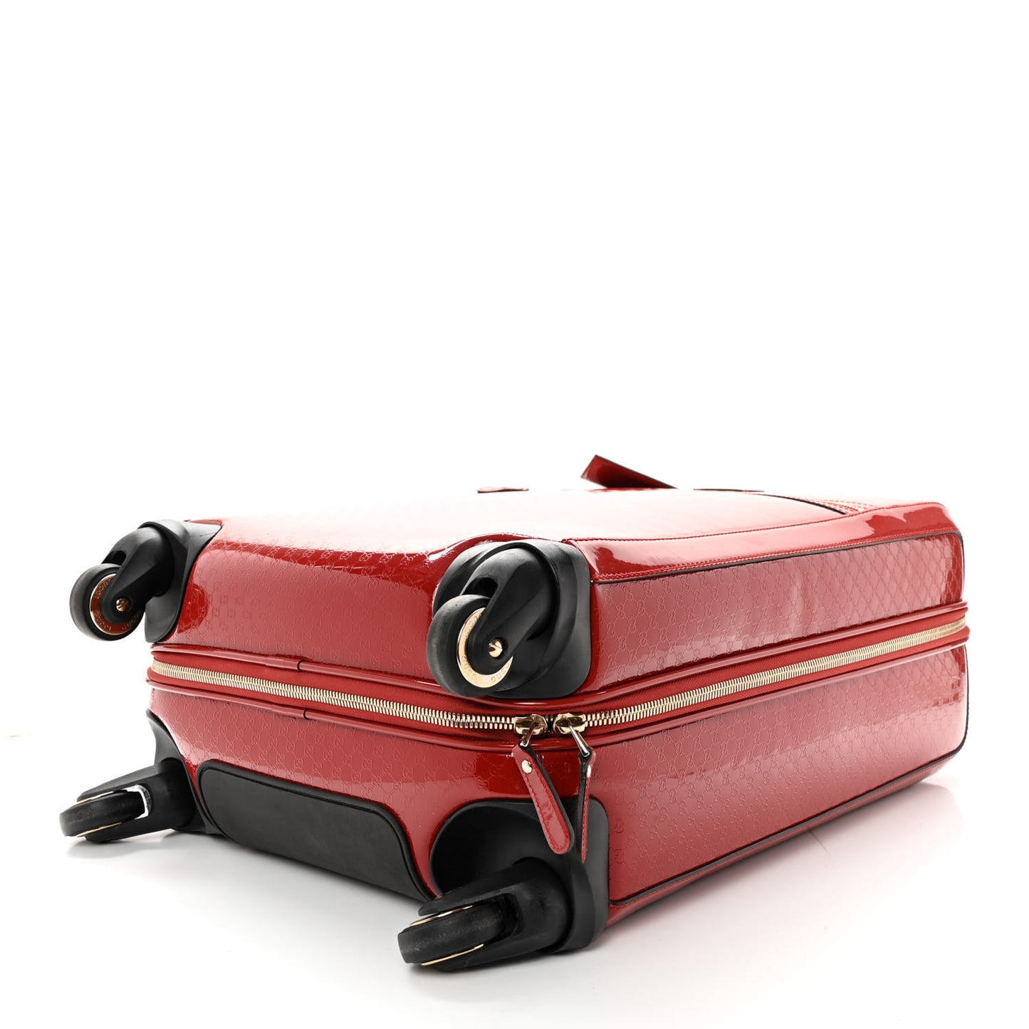 Patent Microguccissima Carry On Suitcase Red