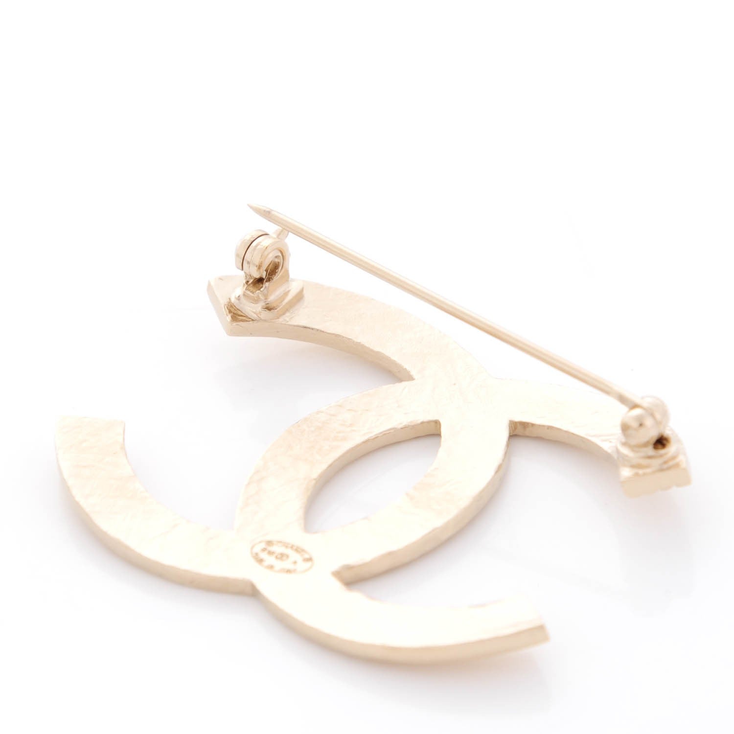 Chanel Quilted CC Brooch Light Gold 3 of 5