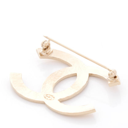 Chanel Quilted CC Brooch Light Gold 3 of 5