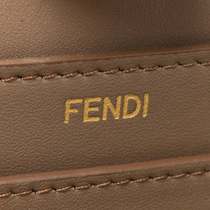 Fendi Curly Shearling Nappa Bi-Color Small Peekaboo I SEE U Satchel Tartufo White 7 of 11