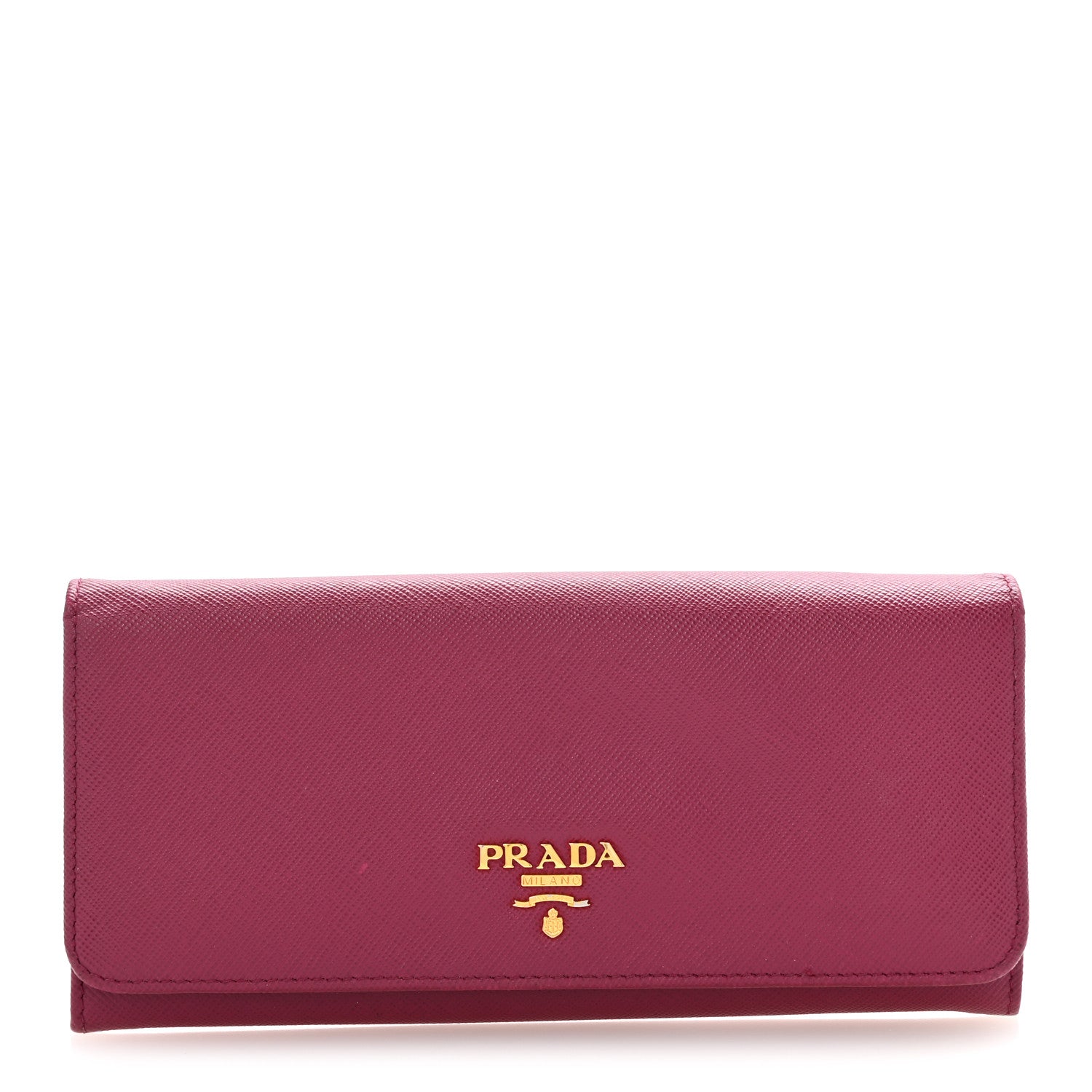 Prada Saffiano Metal Continental Flap Travel Wallet Ametista 1 of 10