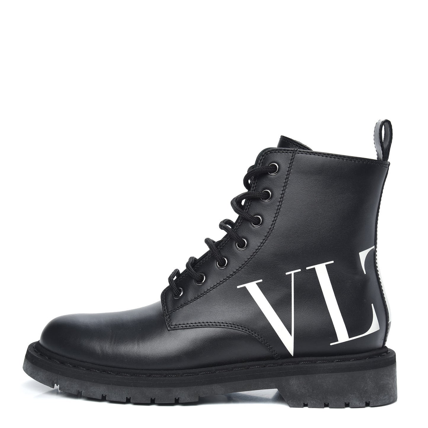 Calfskin VLTN 20mm Combat Boots 39.5 Black White
