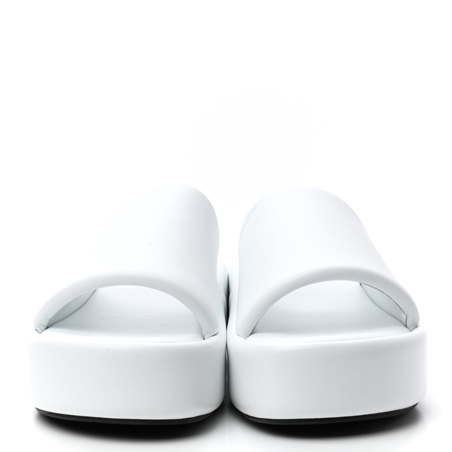 Balenciaga Smooth Nappa Logo Rise Platform Sandals 37 White Black 2 of 8