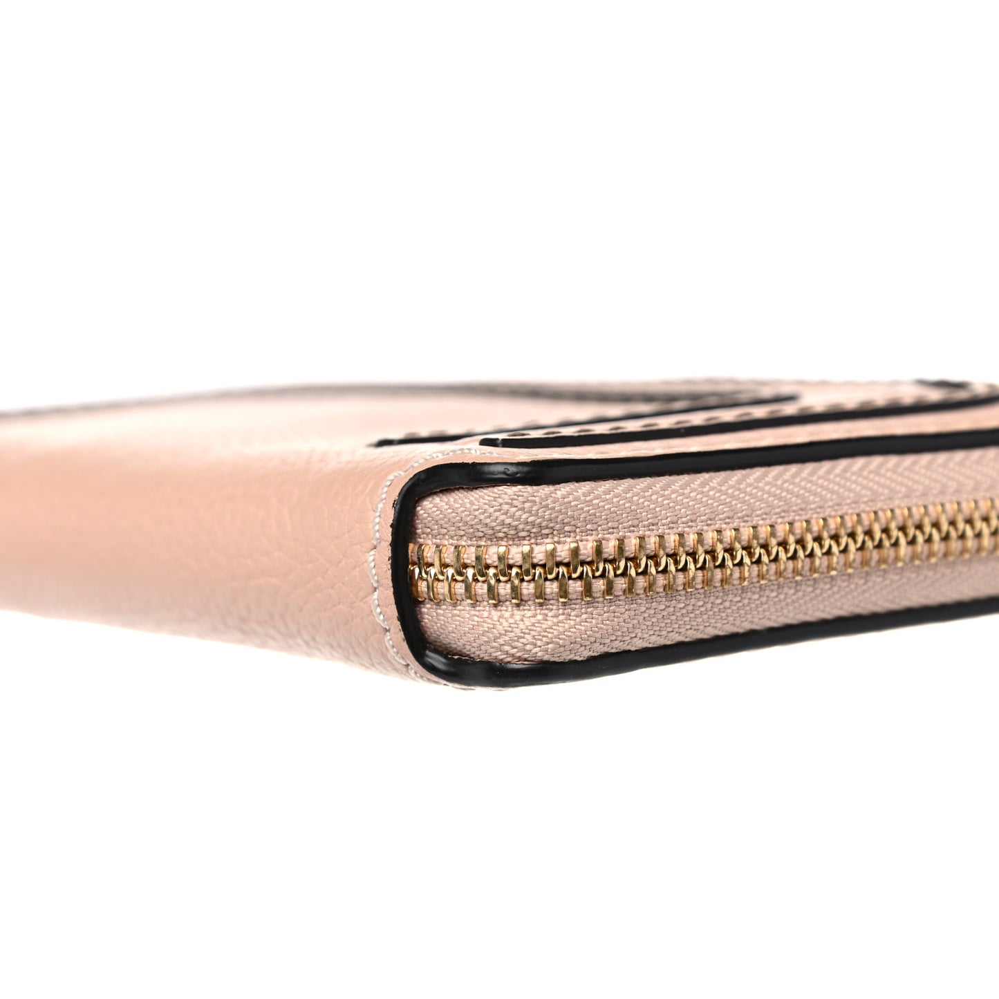 Grained Calfskin Marcie Long Zip Around Wallet Clay