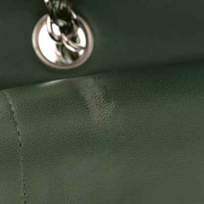 Chanel Patent Calfskin Quilted Medium Double Flap Green 11 of 12