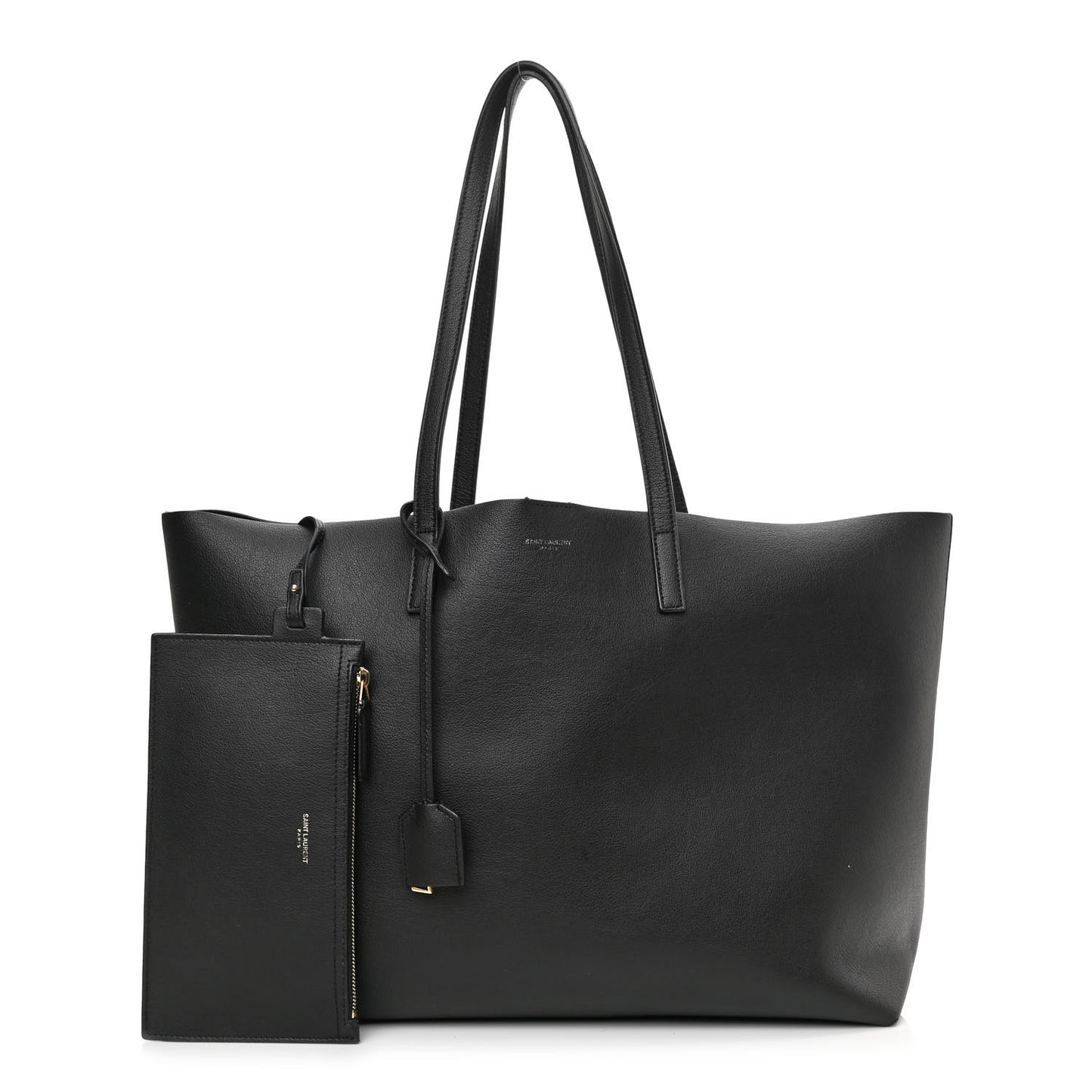 Calfskin Large Shopping Tote Black