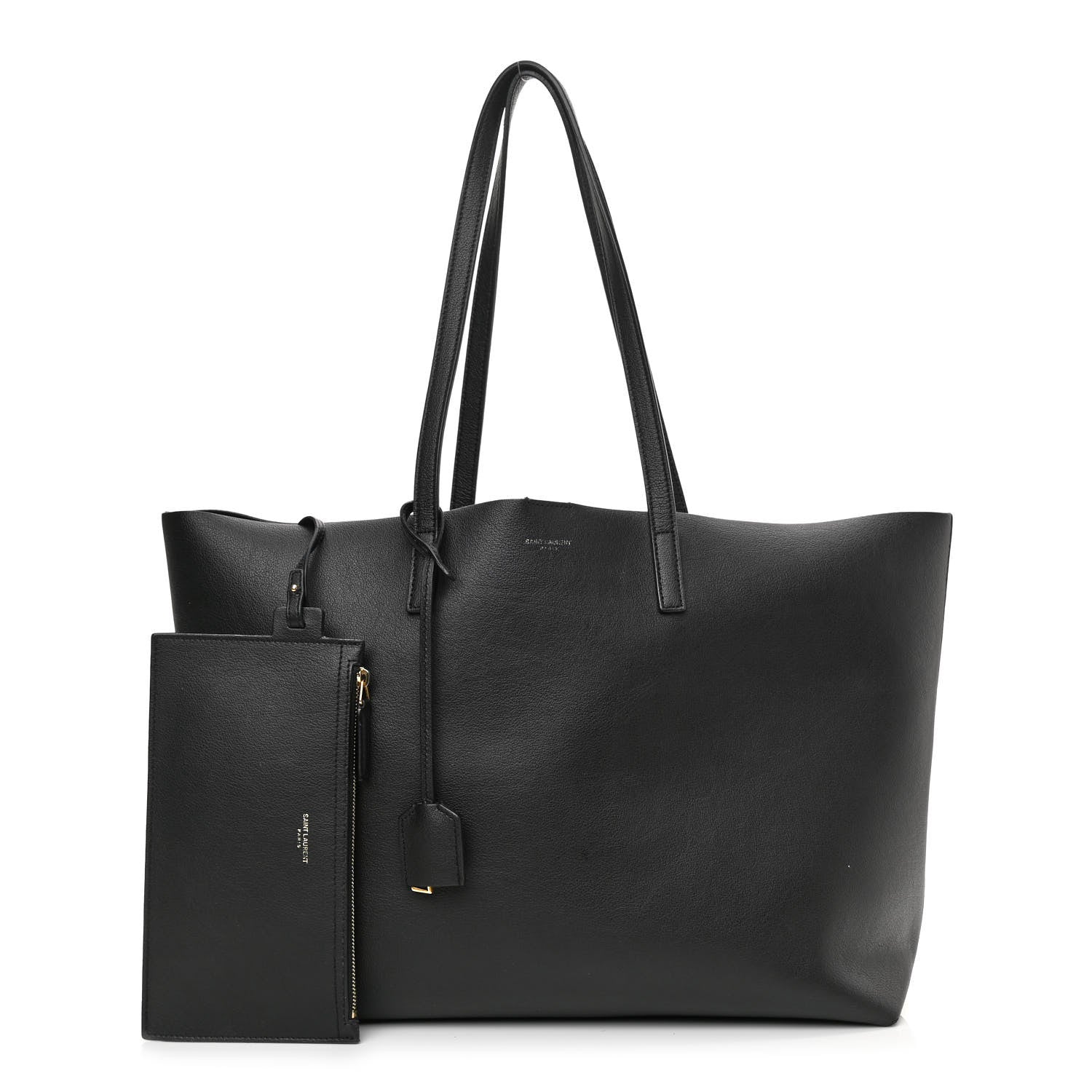 Saint Laurent Calfskin Large Shopping Tote Black 1 of 10