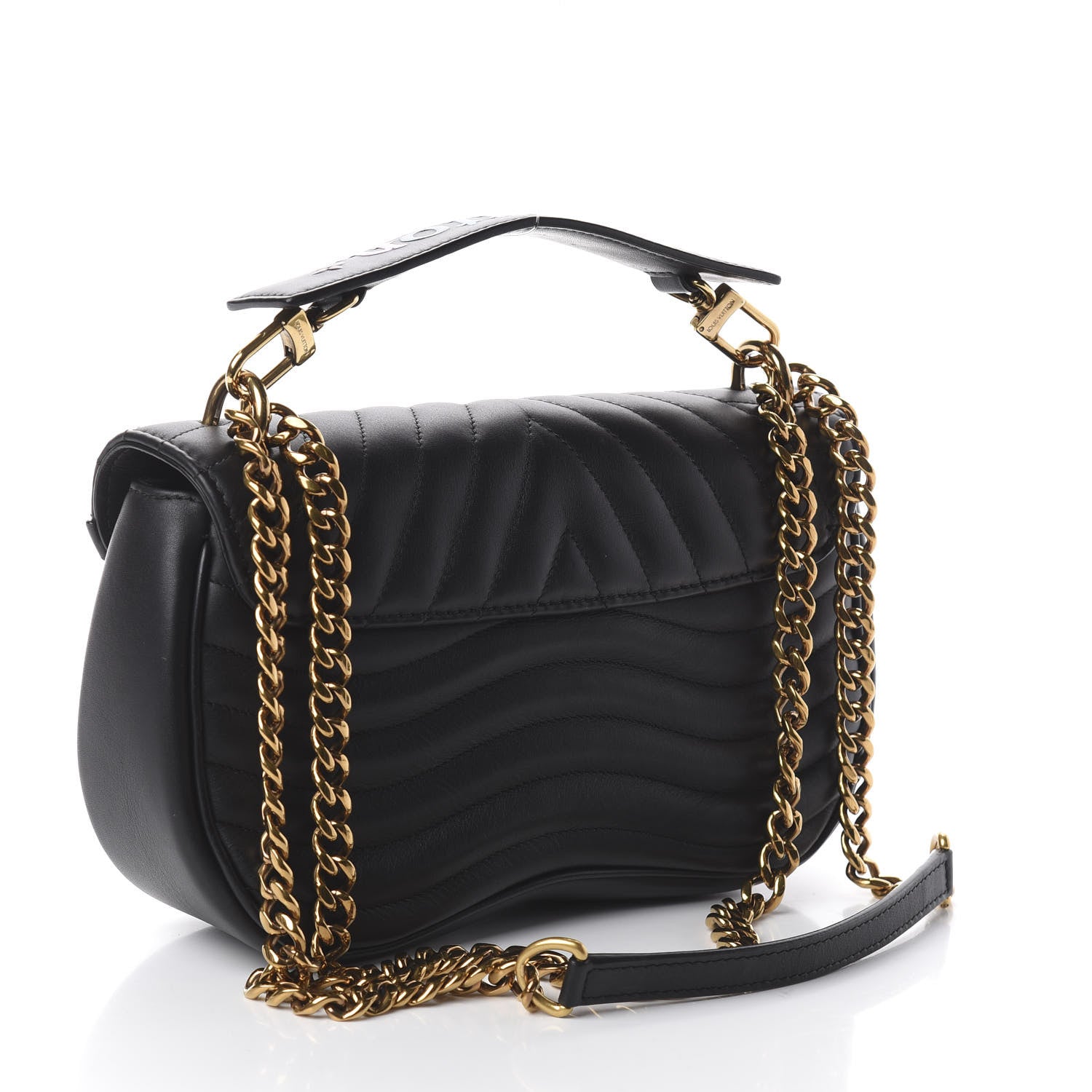 Louis Vuitton Calfskin New Wave Chain MM Black 2 of 8