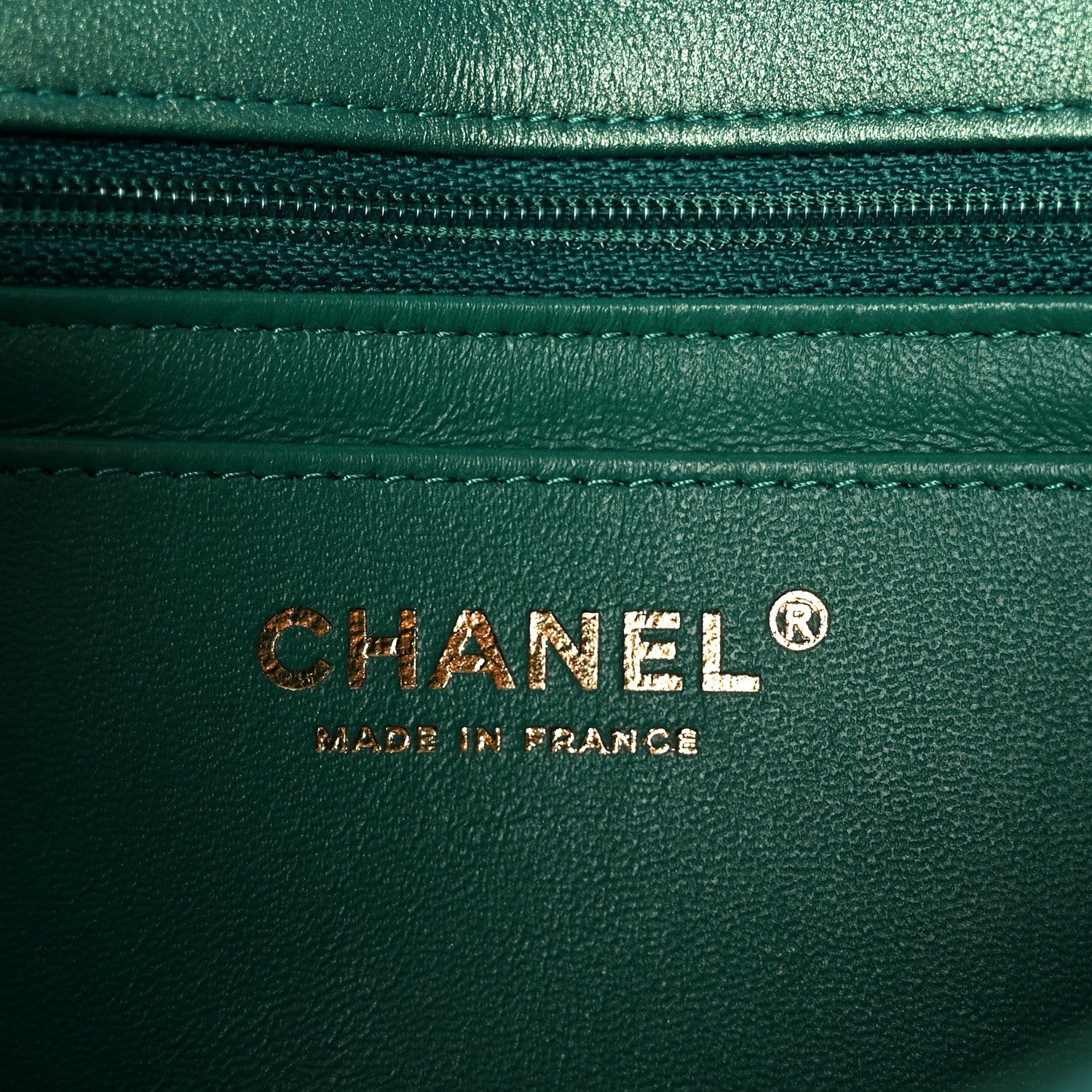 Chanel Iridescent Lambskin Quilted Mini Rectangular Flap Green 6 of 11