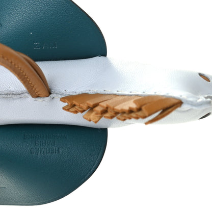 Hermes Milo Lambskin Grigri Rodeo Pegase Horse Bag Charm PM Bleu Brume Sesame Vert Bosphore 4 of 4