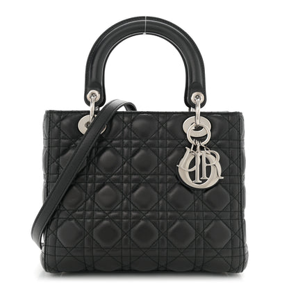 Christian Dior Lambskin Cannage Medium Lady Dior Black 1 of 10