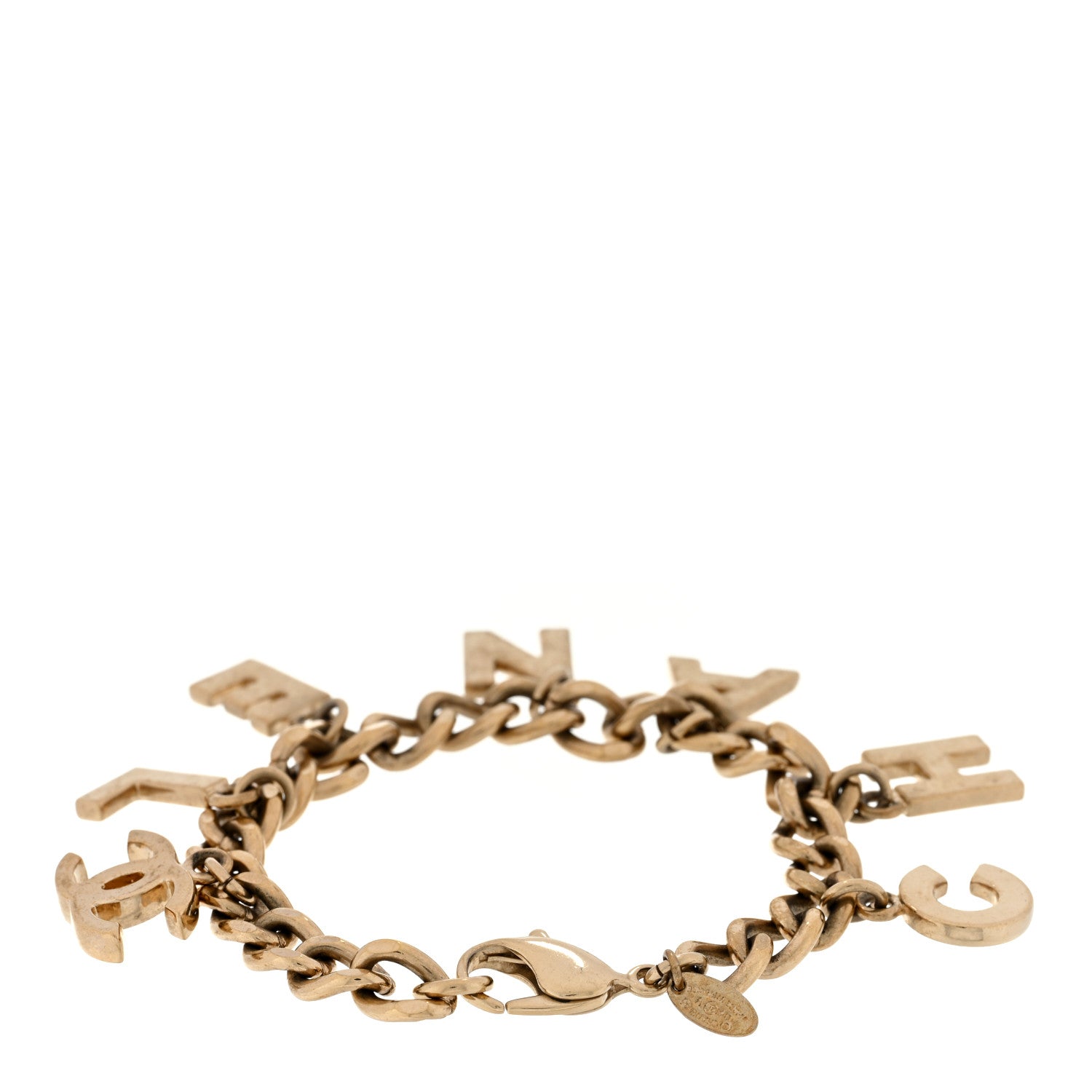Chanel CC Logo Charms Bracelet Gold 2 of 3