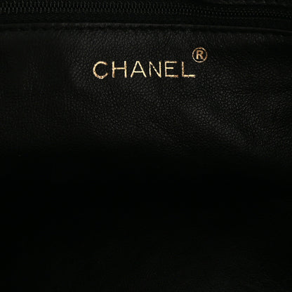 Chanel Caviar Quilted Wood XL Grand Shopping Tote GST Black 6 of 12