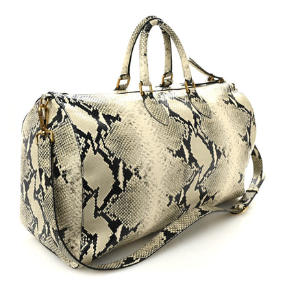 Khaite Calfskin Python Embossed Pierre Weekend Bag Natural 2 of 9