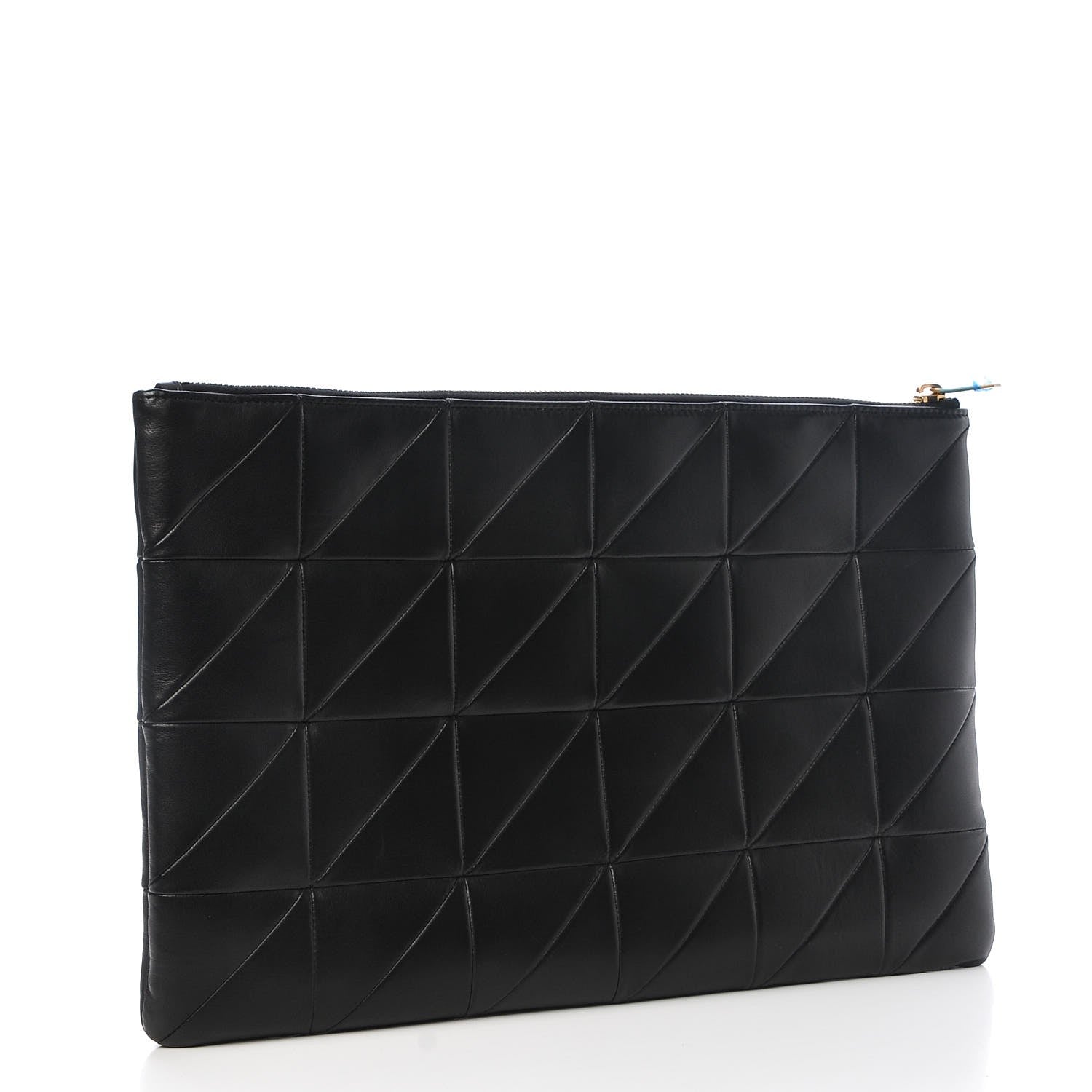 Saint Laurent Lambskin Patchwork Monogram Jamie Document Holder Black 3 of 7