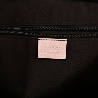 Gucci GG Monogram Medium Web Handle Bucket Tote Pink Blue 6 of 12