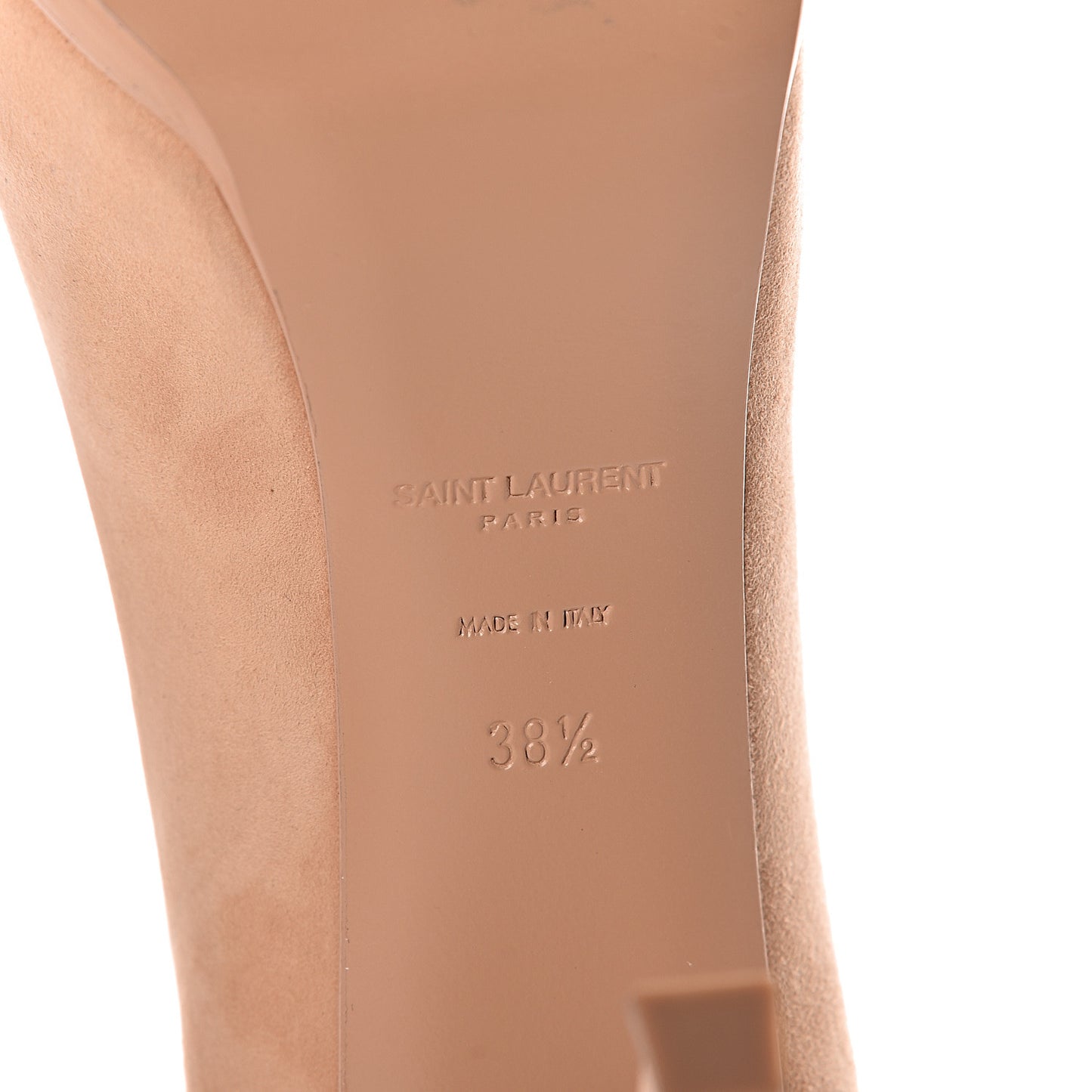Suede Patent Leather Tribtoo 80 Cap Toe Pumps 38.5 Nude