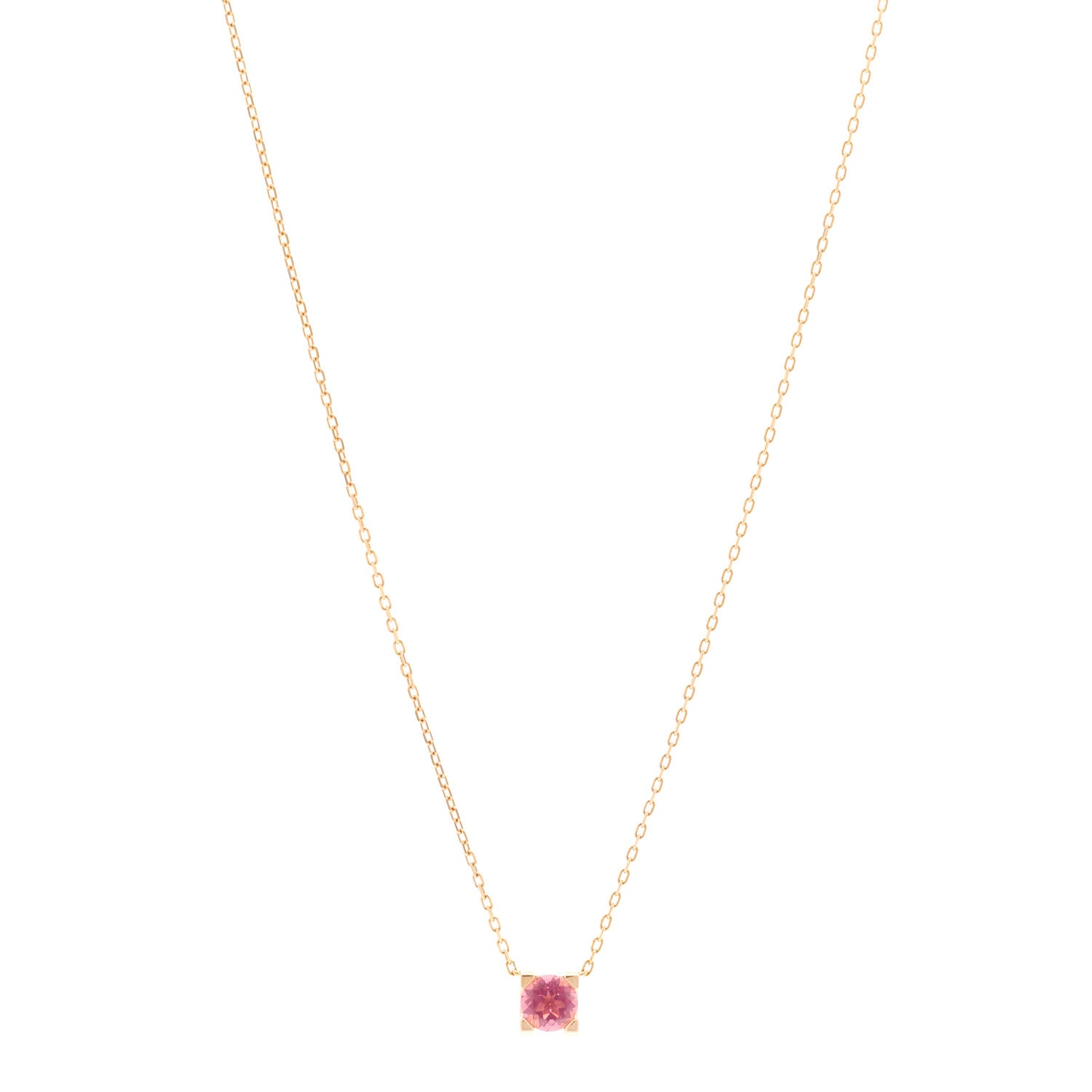Cartier 18K Pink Gold Pink Tourmaline C De Cartier Pendant Necklace 1 of 5