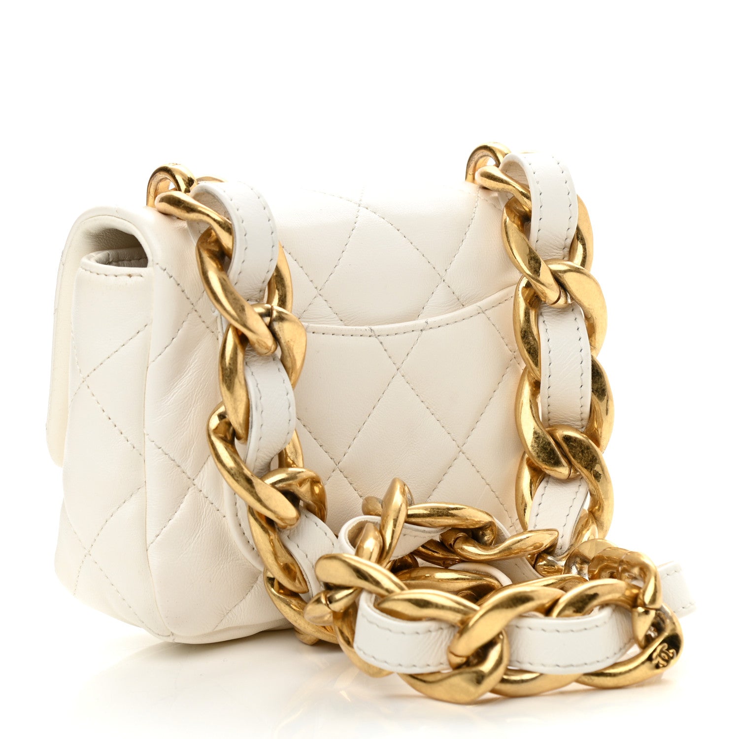 Chanel Lambskin Quilted Mini Funky Town Flap White 3 of 11