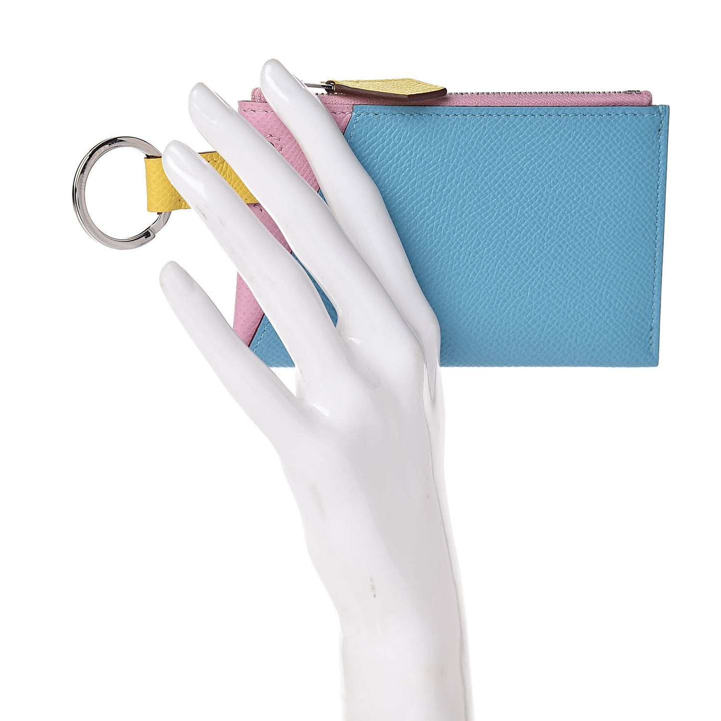 Epsom Vertige Mini Colorblock Card Holder Mauve Sylvestre Bleu Du Nord Juane De Naples