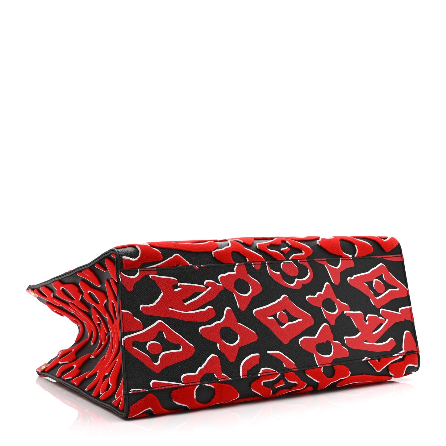 X UF Tufted Monogram Onthego GM Black Red