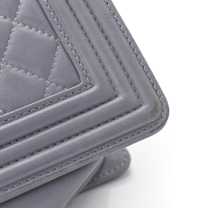 Chanel Lambskin Quilted Large Boy Flap Grey 10 of 15