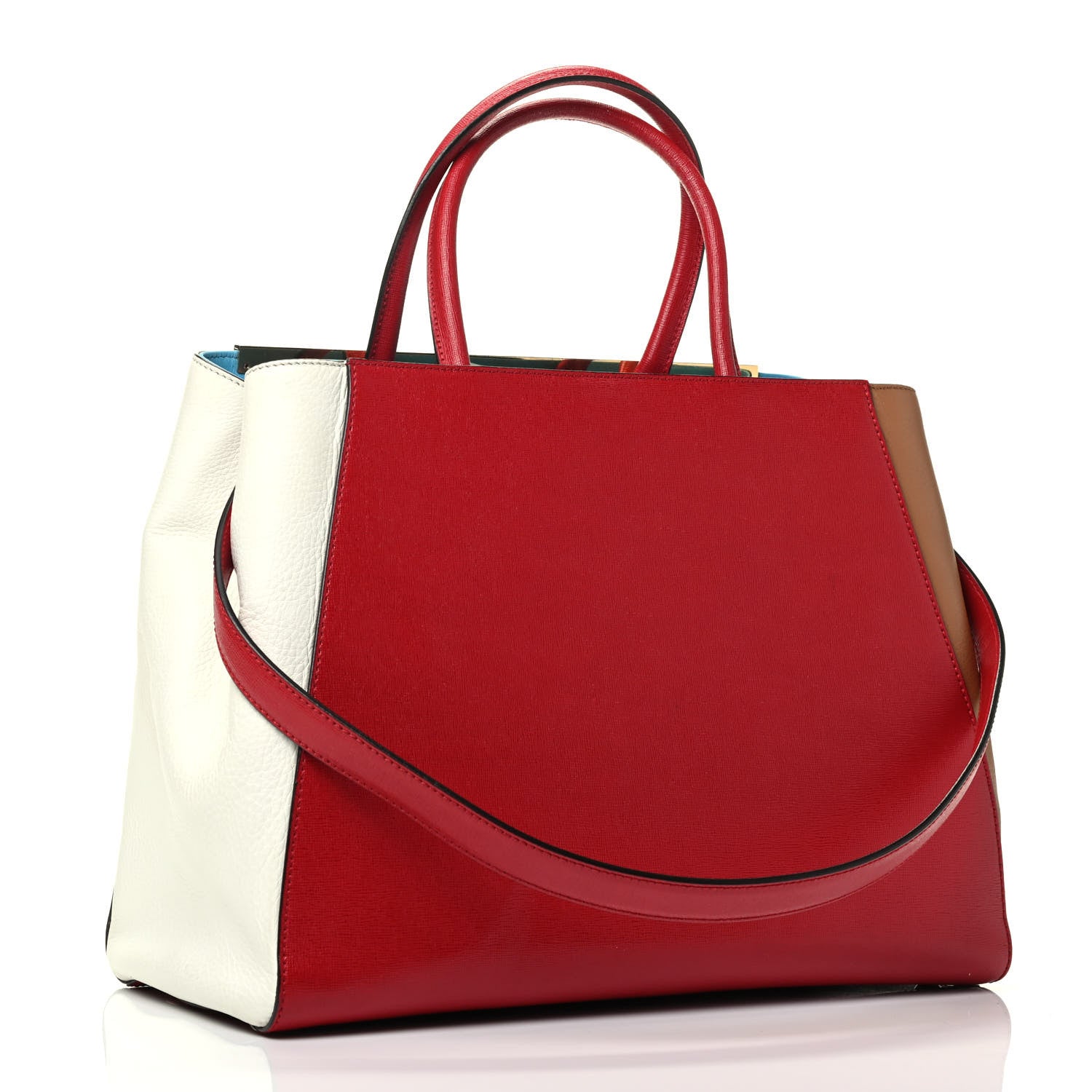 Fendi Vitello Elite Regular 2Jours Tote Multicolor 2 of 4