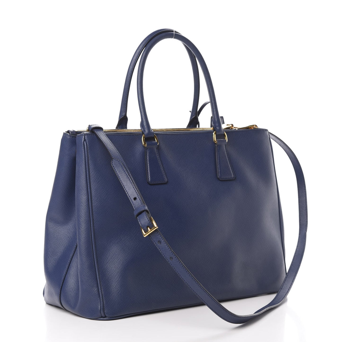 Saffiano Large Galleria Double Zip Tote Bluette