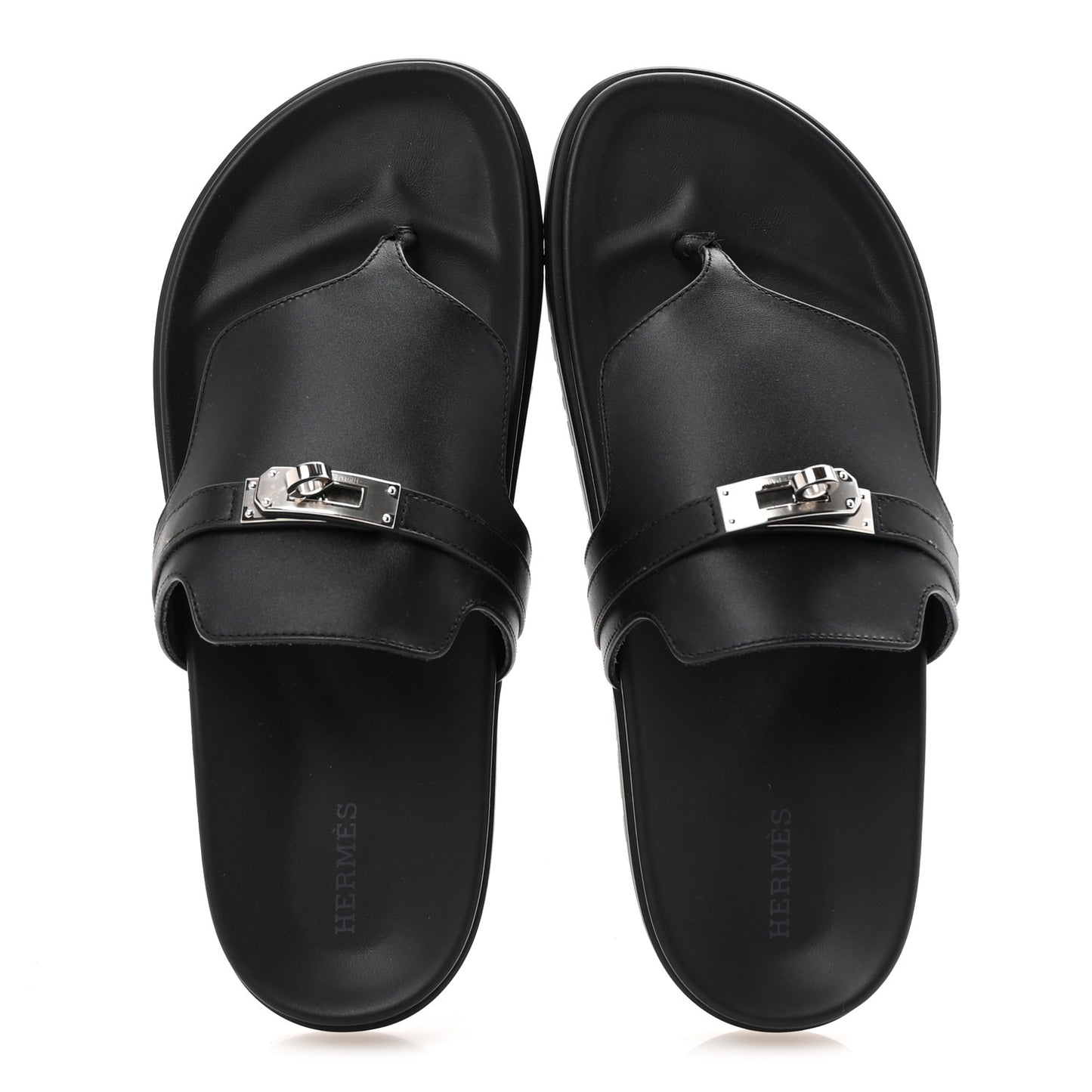 Calfskin Womens Empire Sandals 40 Black