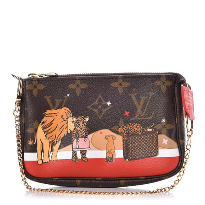 Louis Vuitton Monogram 2018 Christmas Animation Mini Cats Pochette Accessories 1 of 8