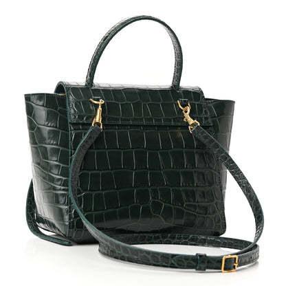 Celine Calfskin Crocodile Embossed Nano Belt Bag Amazone 3 of 10