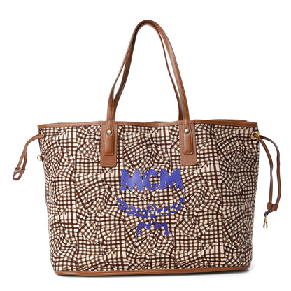 MCM Visetos Large Liz Reversible Shopper Tote Cognac 9 of 23