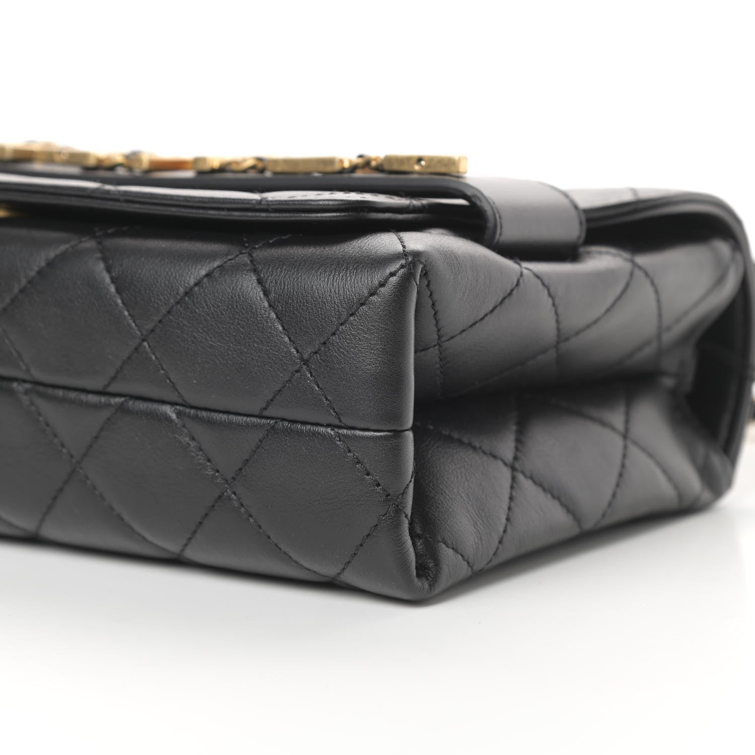 Chanel Calfskin Quilted Enchained Flap Black 10 of 11