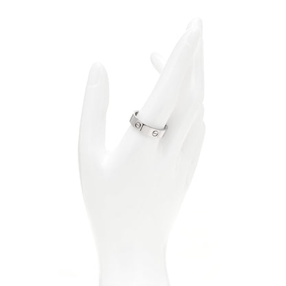 Cartier 18K White Gold 5.5mm LOVE Ring 65 11 2 of 5