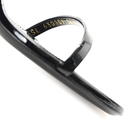Saint Laurent Patent Cassandra 100 Sandals 38.5 Black 9 of 10