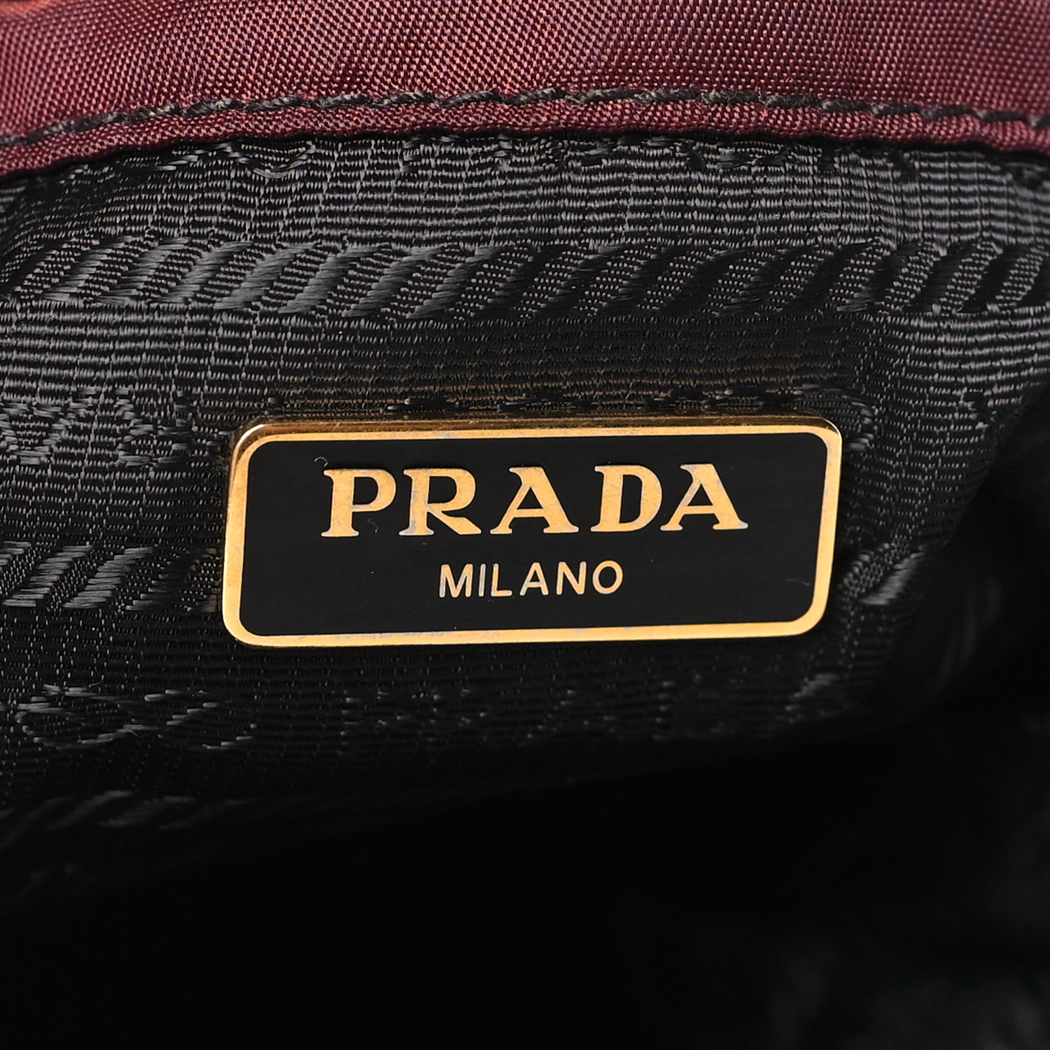 Prada Re-Nylon Saffiano Duet Bucket Crossbody Bag Bordeaux 6 of 9