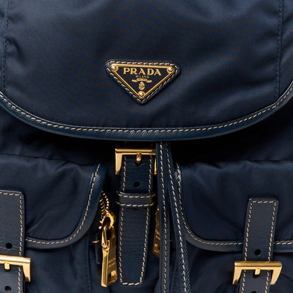 Prada Tessuto Nylon Saffiano Vela Backpack Bleu 10 of 12