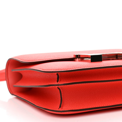 Hermes Epsom Enamel Constance 18 Rose Texas Rouge De Coeur 9 of 12