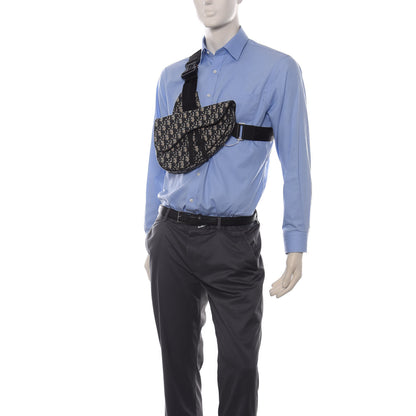 Christian Dior Oblique Mens Saddle Bag Blue 2 of 11