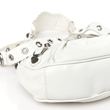 Balenciaga Agneau Arena Le Cagole Shoulder Bag XS Optic White 8 of 12