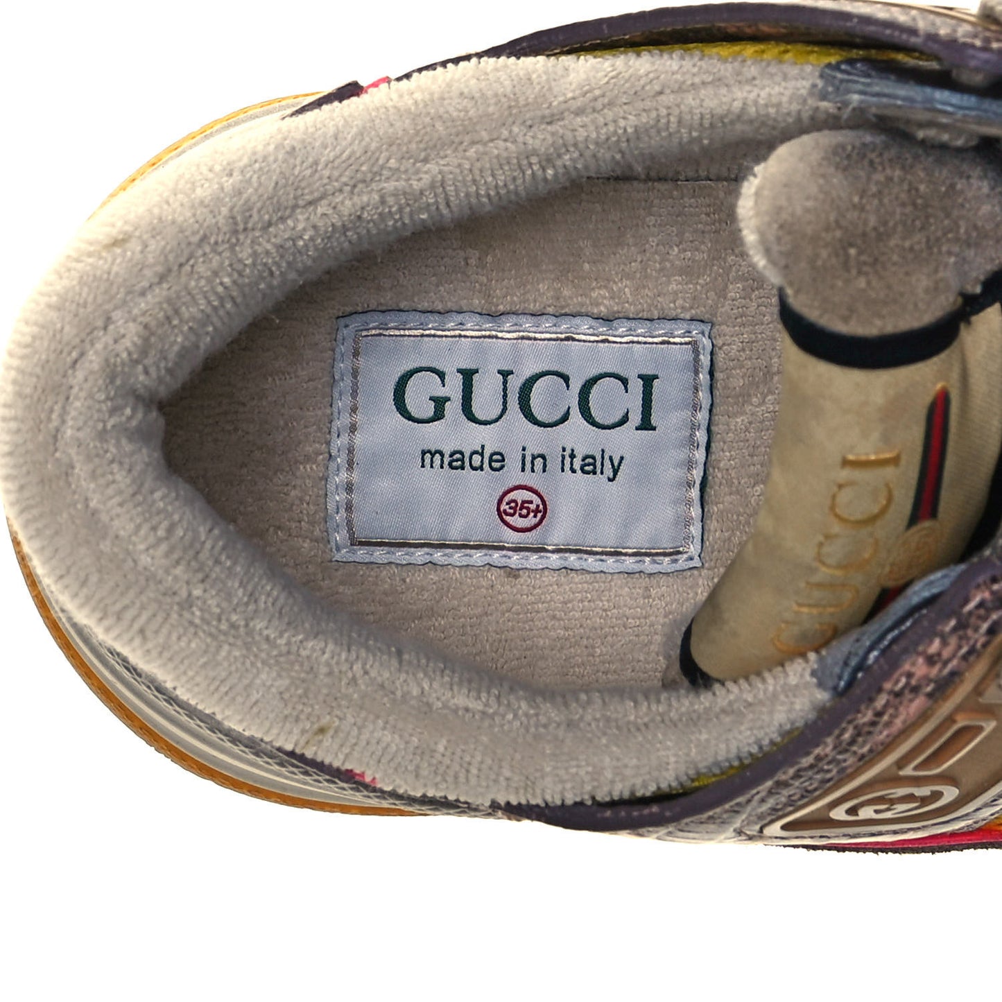 Suede Calfskin Tejus Printed Womens Ultrapace Sneakers 35.5 Pink Silver Oatmeal Yolk