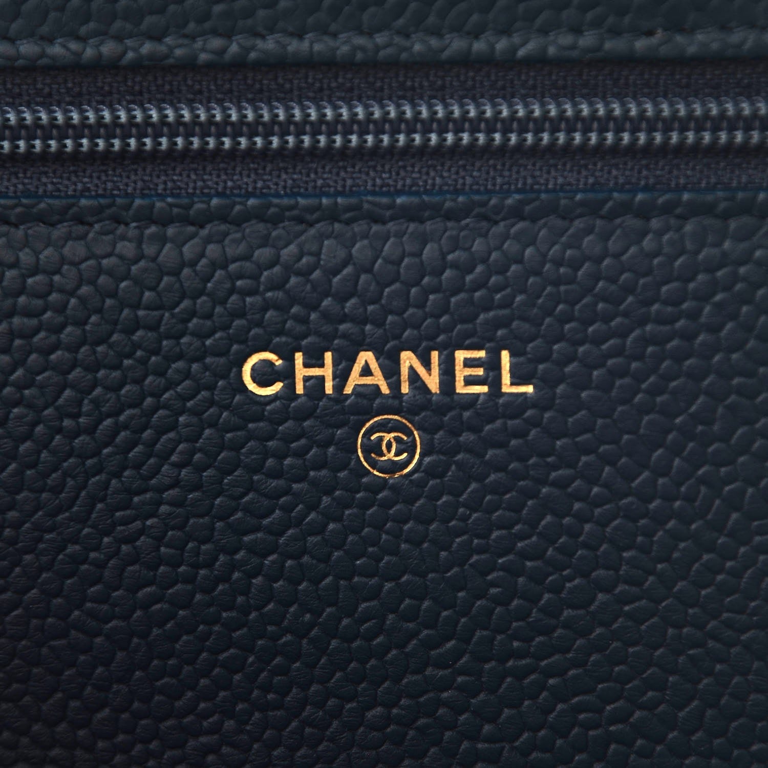 Chanel Caviar Quilted Boy Wallet On Chain WOC Dark Blue 6 of 9