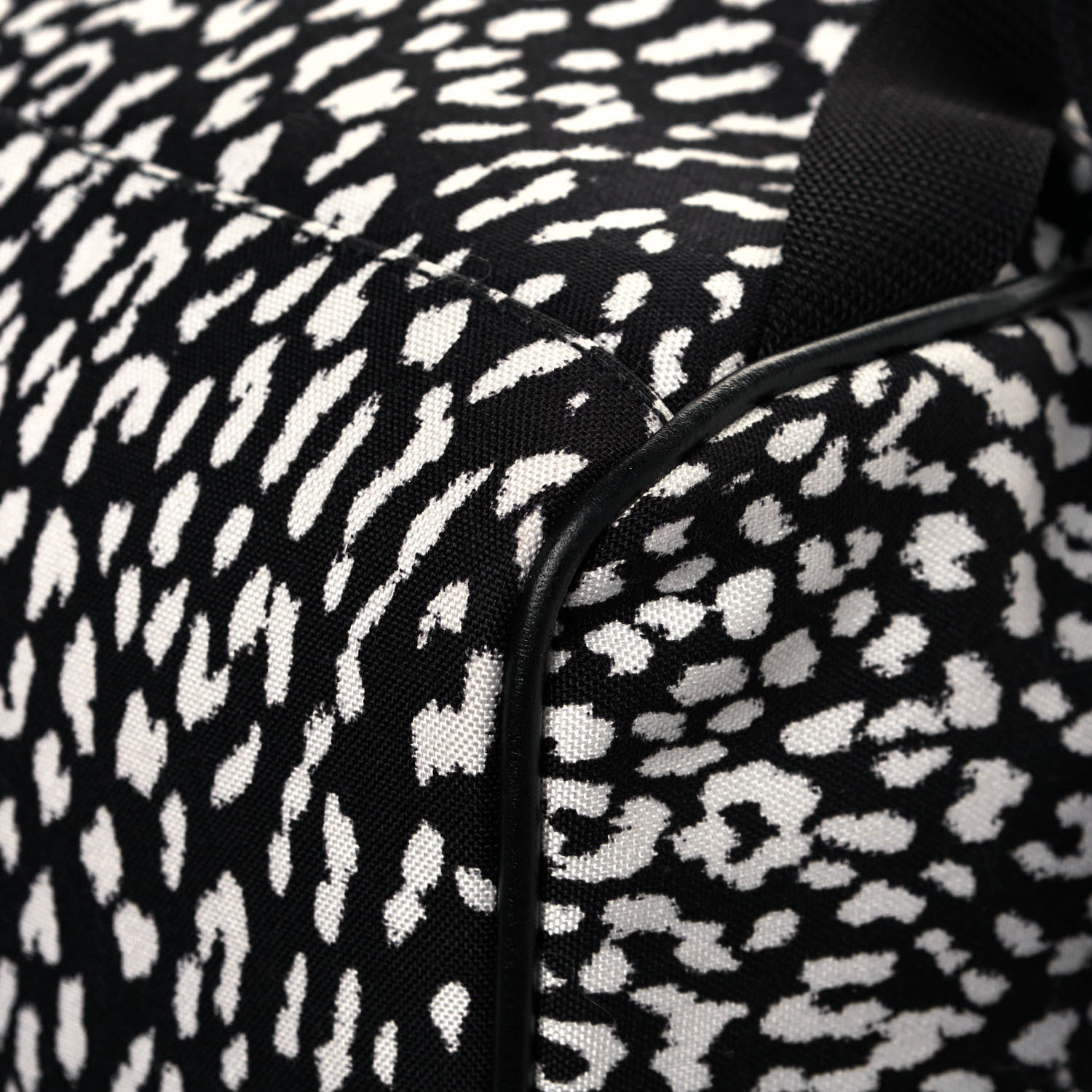 Saint Laurent Canvas Leopard Print City Backpack Black White 11 of 11