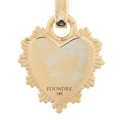 Foundrae 18K Yellow Gold Diamond Pave Star Heart Miniature Medallion Medium Mixed Midsize Clip Bracelet 3 of 3
