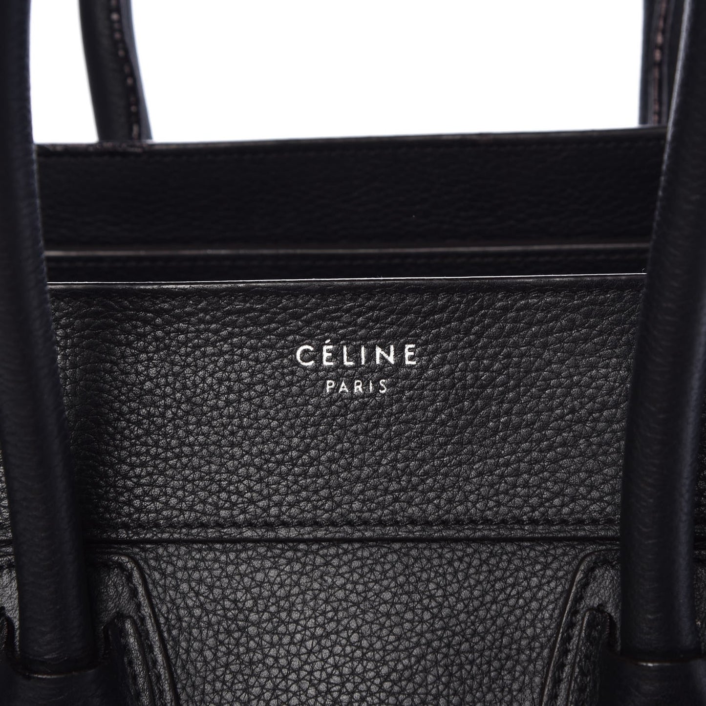 Drummed Calfskin Mini Luggage Black