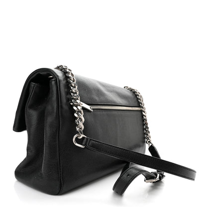 Saint Laurent Grain De Poudre Medium West Hollywood Monogram Fold-Over Black 3 of 10