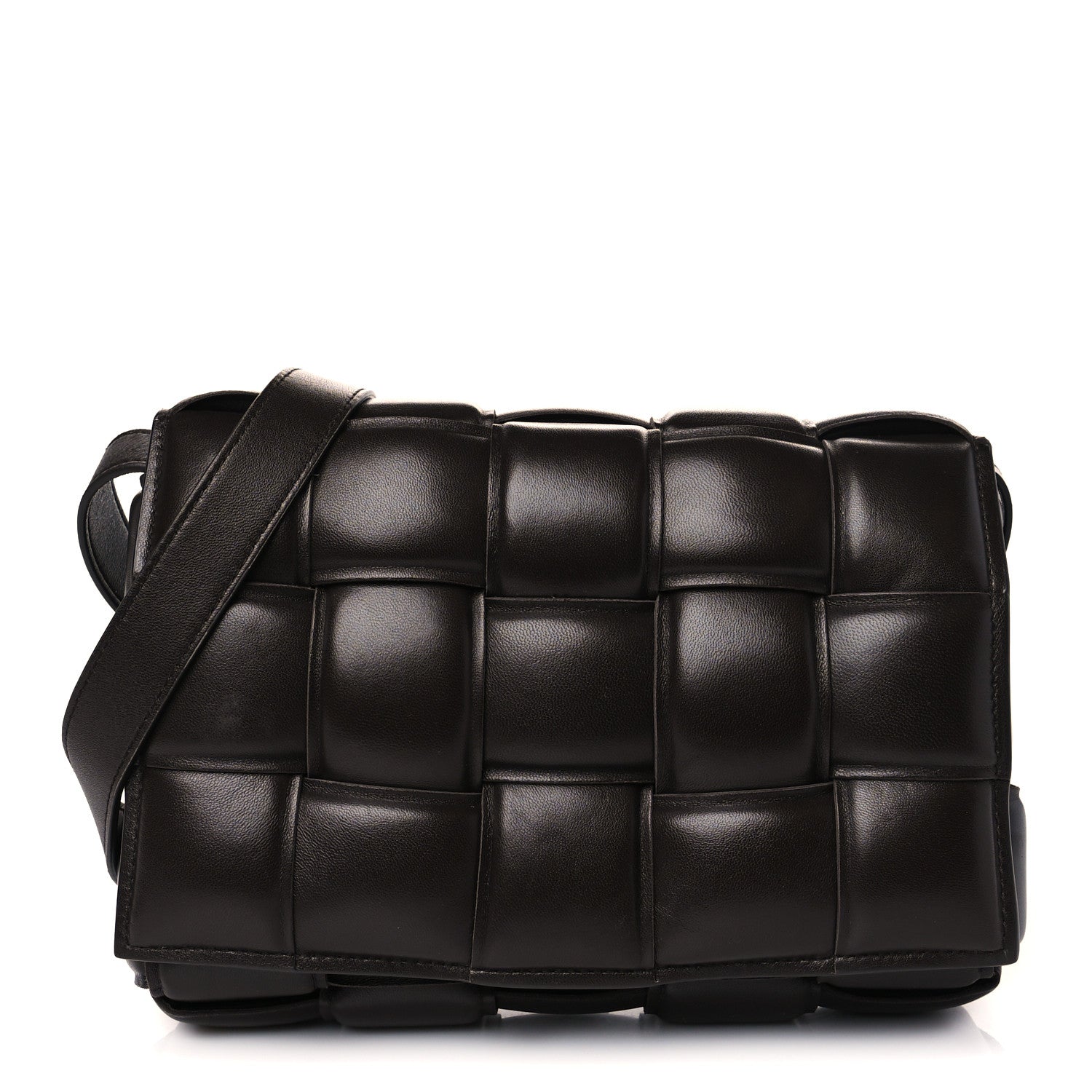Bottega Veneta Nappa Maxi Intreccio Padded Cassette Crossbody Bag Fondente 1 of 10