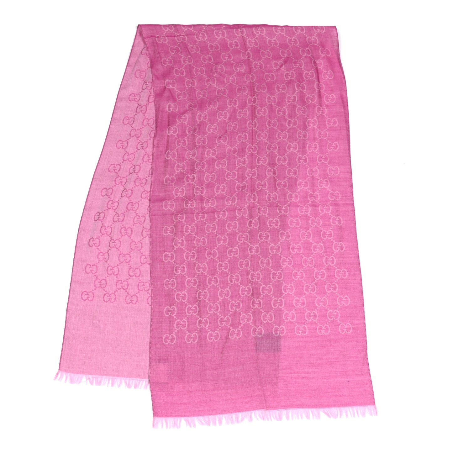 Wool Silk GG Monogram GGNat Scarf Roseate