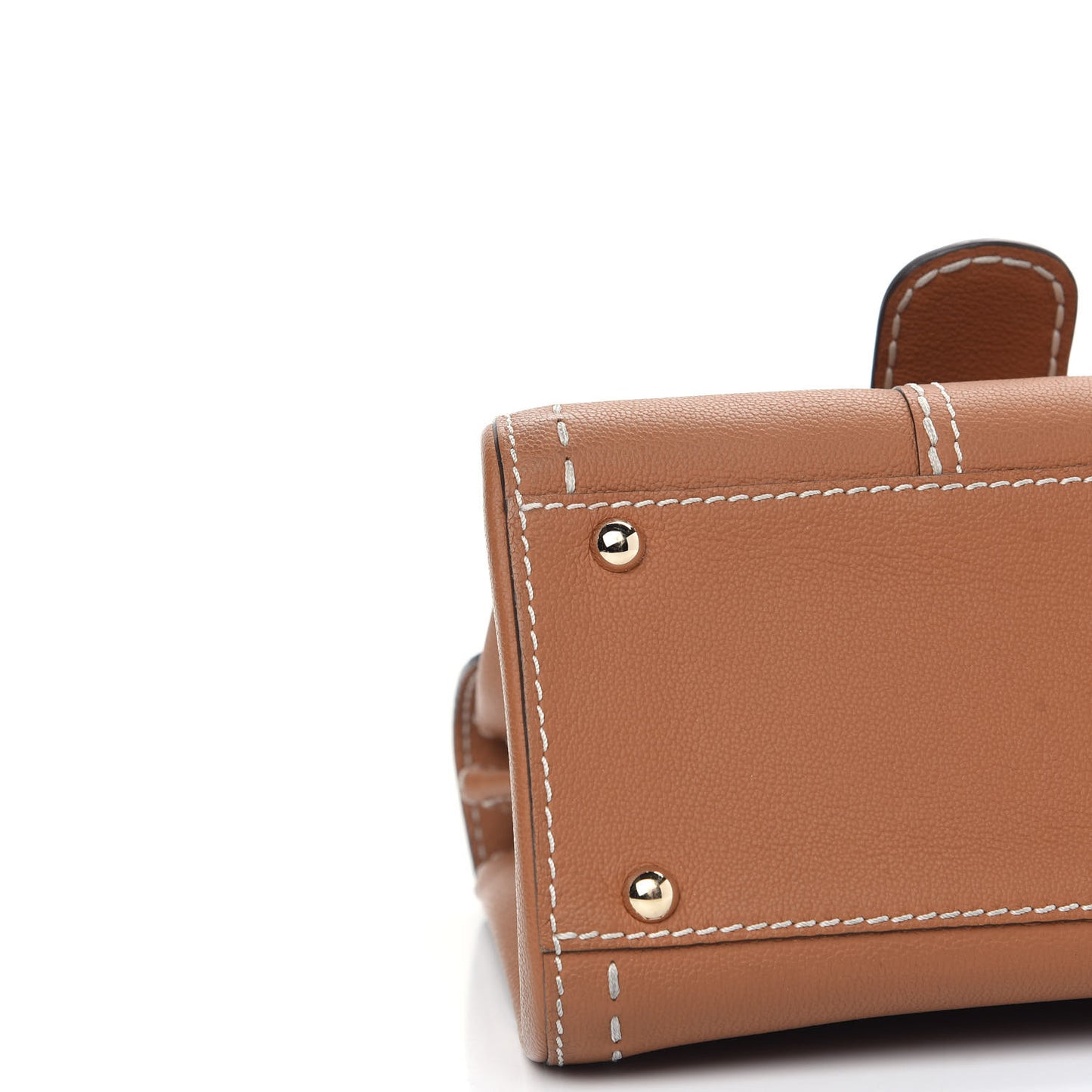Grained Rodeo Calfskin Surpique Mini Brillant Satchel Vegetal Ivory