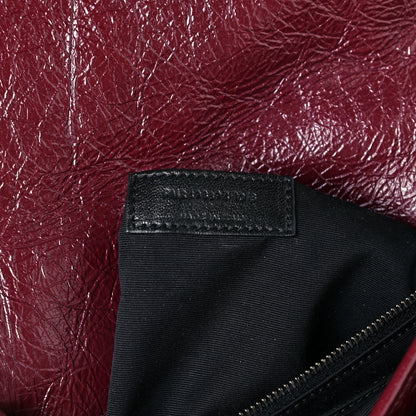 Saint Laurent Crinkled Calfskin Matelasse Monogram Medium Niki Chain Satchel Rouge Legion 7 of 10